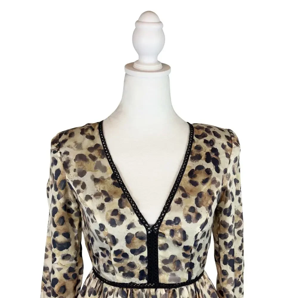 Aje Leopard Mini Dress 2 - Picture 3 of 10